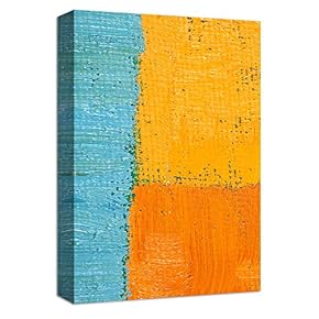 Canvas Wall Art Abstract Ink Watercolor Collage Painting Artwork for Home Prints Framed - 12x18 inches