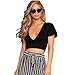 OUMAL Women Girls Lady Sexy Crop Top Skeleton Hands Printed Halloween Short Sleeve T Shirt