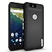 Xboun Nexus 6P Case Shock Resistant Protective Hard PC Cover + Silicone Hybrid Scratch-Resistant Case for Huawei Google Nexus 6P Smartphone - Black