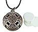 Wild Essentials Celtic Cross Essential Oil Diffuser Nickel Free Alloy Locket Pendant with 24 inch Chain, 6 Refill Pads, Customizable Color Changing Perfume Jewelry for Aromatherapy