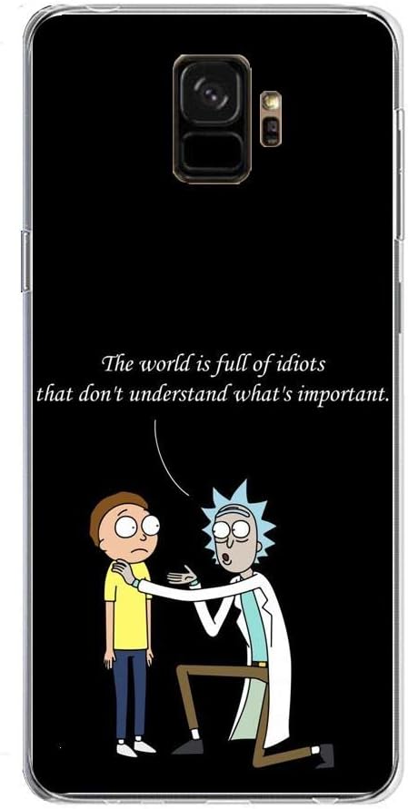Clear Case Compatible for Samsung Galaxy S9, Rick-Morty Art Family Green 9 Transparent Soft Gel Edge Back Cover Silicone