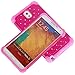 Galaxy Note 3 Case, Style4U Studded Rhinestone Crystal Bling Hybrid Armor Case Cover for Samsung Galaxy Note 3 N9000 N7200 with 1 HD Screen Protector and 1 Stylus [Hot Pink/Hot Pink]