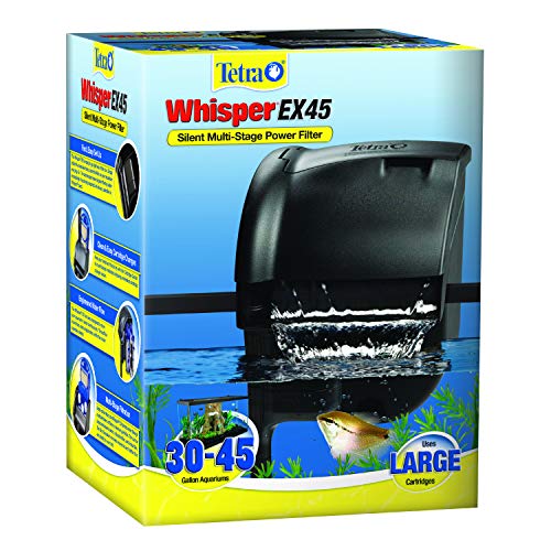 Tetra Whisper EX 45 Filter For 30 To 45 Gallon aquariums, Silent Multi-Stage Filtration