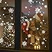 Kaqulec Window Cling Indoor Outdoor Ornaments Snowflakes Sticker White Snow Stickers Winter Wonderland for Home Office Xmas Party Supplies170pcs