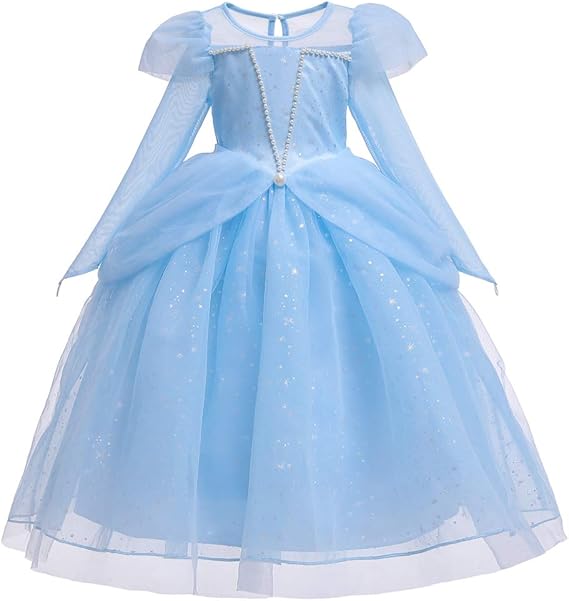 Amazon Co Jp フォーペンド Forpend ドレス 子供 エルサ風 コスチューム プリンセンスワンピース ティアラ ステッキ付 110 1 130 140cm Mx27 おもちゃ