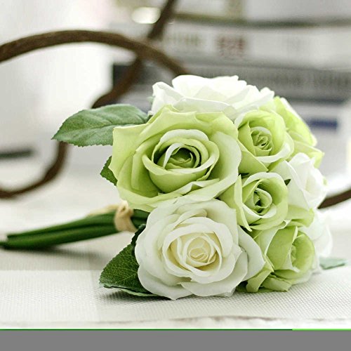 image for Gemdragon Artificial Flowers, Fake Flowers Silk Plastic Artificial Ros