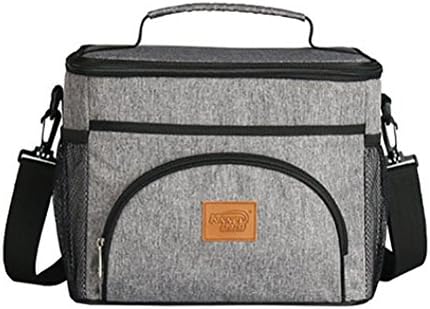 CAICUI Insulated Lunch Box Lunch Bag for Adults/Women/Men, Large Capacity Thermal Bento Bag for Office/School/Picnic, 12L, Grey