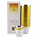 60 Gold Plastic Cocktail Cups | Hard Clear Disposable Wine Cups with Gold Rim | Fancy 9oz. Tumblers | Great for Parties, Weddings, Graduation and Bridal Showers