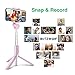 Bluetooth Selfie Stick, BlitzWolf Extendable and Tripod Stand Selfie Stick with Wireless Remote for iPhone X/XR/XS/8/8 Plus/7/7 Plus/Se/6s/6/6 Plus, Galaxy S9/S8/S7/S6, Android Huawei and More（Pink）