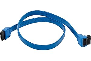 C&E 24 Pack, 18" SATA 6Gbps Cable with Locking Latch (90 Degree to 180 Degree) Blue, CNE563763