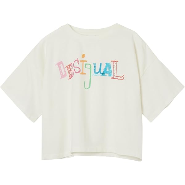 Desigual Girls' Oshawa T-Shirt - Pink Short Sleeve Top With Embroidered Sequins & Striped Back - View #9