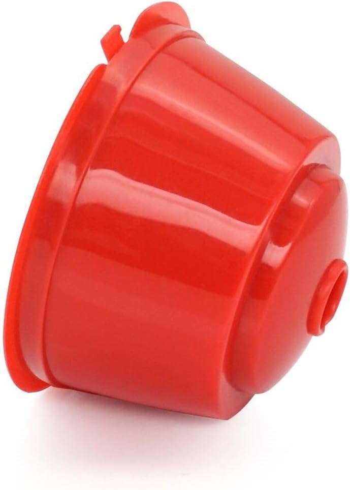 6 Pack Dolce Gusto Refillable Coffee Capsules Reusable Holder Pod Compatible with Mini Me, Genio, Piccolo, Esperta and Circolo (red)