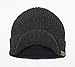 Home Prefer Men's Winter Hat Thick Knit Beanie Cap with Visor Newsboy Beanie Hat Dark Gray