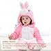 MICHLEY Unisex Baby Romper Winter and Autumn Flannel Costume Animal Outfits Pink-70cm