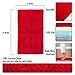 QltyFrst Bath Mat Reversible Cotton 1900 GSM Size 21”x34” Bathroom Mats Luxurious Bath Rug Extra Plush Absorbent Red