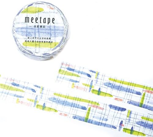 Signature Collection Designer Washi Tape: Perfect Multi Purpose Colored Masking Tape For Walls, Arts and Crafts, DIY, Scrapbook - 20mm x 10m (Watercolor Streaks)