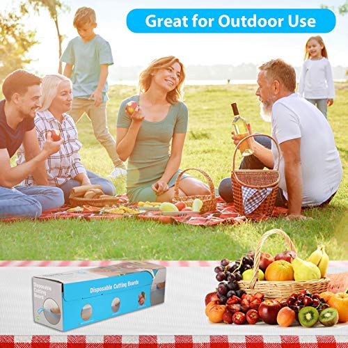 Redvigh Disposable Plastic Cutting Boards For Kitchen & Outdoor, Cooking Prep, Camping, BBQs