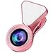 Phone Camera Lenses, GoerTek 3 Adjustable Brightness Fill Light, 120 Degree Wide Angle, 15X Macro Lens, Clip-on Cell Phone/Pad Camera lens Kit for IOS/Android Smartphones and Tablets (Rose Gold)