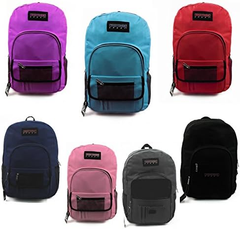 Wholesale 19" Backpacks in 7 Colors - Case of 24