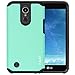 J&D Heavy Duty Dual Layer Hybrid Shockproof Protective Rugged Bumper Case for LG K20 V, Mint