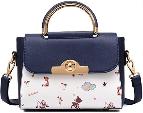 Amazon Black Butterfly 2way バッグ 学生風 かわいい 動物の イラスト ネイビー 並行輸入品 ショルダーバッグ