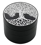Tree of Life Laser Etched Design 4pcs Large Size Herb Grinder With FREE Scraper Item # ETCH-G012317-247