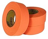 3 Rolls of Comp-O-Stik NEON ORANGE Hockey Lacrosse Bat Cloth Stick Tape ATHLETIC TAPE (3 Pack) Made In The U.S.A. 1