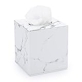 Sumnacon Square Leather Tissue Box Cover - Stylish