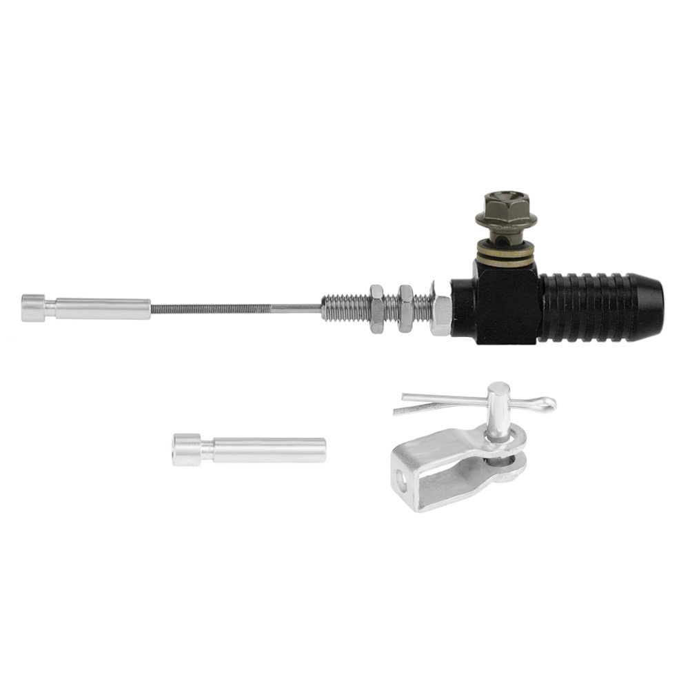 Qiilu M10x1.25mm Universal Motorcycle Hydraulic Clutch Master Cylinder Rod Brake Pump For Dirt Bike Pit Bike ATV Quad Scooter Motorcycle(Black)