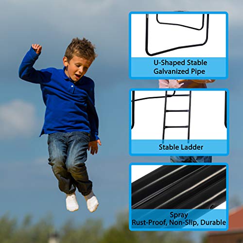 GBU Trampoline with Safety Enclosure Net 6FT 8FT 10FT 12FT Indoor