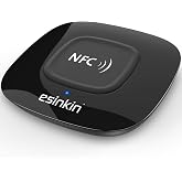 esinkin Bluetooth Receiver Wireless, NFC-Enabled Audio Adapter 4.0 for HD Home Stereo Music Streaming Sound System for 3.5mm (AUX and RCA)
