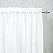 Vangao White Semi-Sheer Curtains 63 Inch Length for Living Room Bedroom Linen Textured Rod Pocket Window Drapes 2 Panels