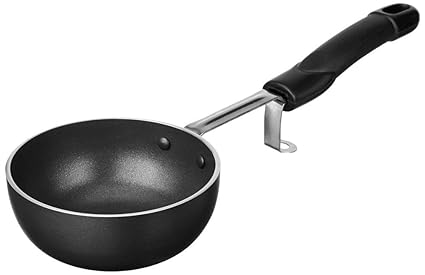 Amazon Brand - Solimo Non-Stick Tadka Pan, 11cm/300ml,Black