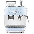 Smeg Retro Semi-Automatic Espresso Machine, EGF03PBUS, Pastel Blue