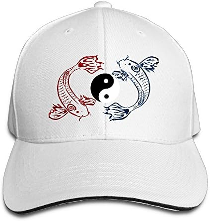 Myatoe Qemco Yin Yang Fish Tai Chi Red Blue Glitter Fit Snapback Caps Baseball Caps Hats Adjustable Unisex For Men Women