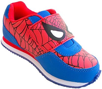 Spiderman Little Boys Red and Blue Athletic Sneakers, Size 6
