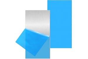6061 Aluminum Sheet Metal 6 x 12 x 1/16 (0.06”) Inch Thickness 2 Pack Aluminum Plate Covered with Protective Film 1.5mm Heat 