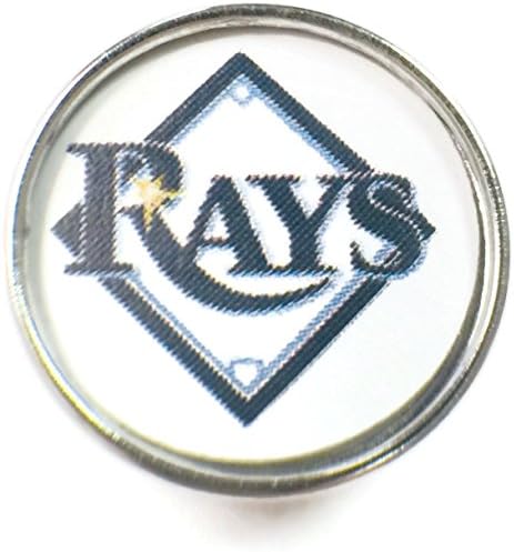 Fashion MLB Logo Tampa Bay Rays 18MM - 20MM Jewlery Snap Charm