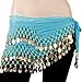 Buy Home Chiffon Dangling Gold Coins Belly Dance Hip Skirt Scarf Wrap Belt (Sky Blue)