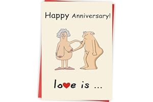 Abeletree Funny Anniversary Card Gifts for Couple Husband Wife, Happy Wedding Anniversary Decoration for Men Women