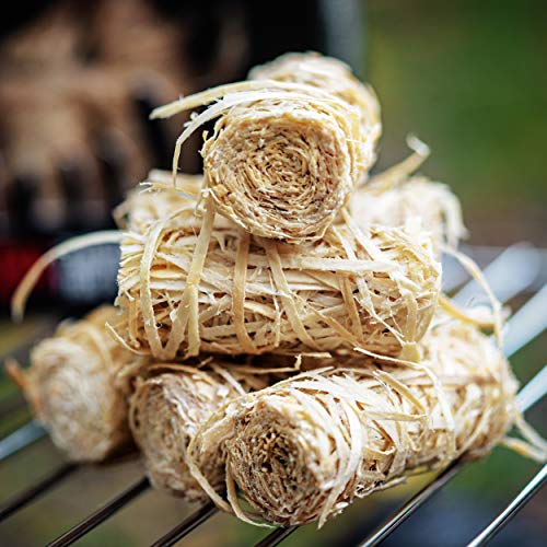 GrillTrade Quick Charcoal Fire Starter for Grill, BBQ, Camping Fire Pit, Fireplace, Wood Stove, Chimney (24 pieces) All Natural Tumbleweeds Fire Starter