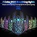 VersionTECH. RGB Gaming Mouse, Ergonomic USB Wired Optical Mouse Mice with 7 Colors LED Backlight, 4 DPI Settings Up to 2400 DPI, 6 Programmed Buttons for Laptop PC Computer Games & Work –Blackthumb 1