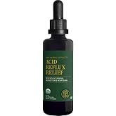 Global Healing Acid Reflux Relief Organic Liquid Supplement W/Slippery Elm - Helps Upset Stomach, Heartburn, Indigestion - Supports Body's Defense Against Digestive Issues - 2 Fl oz