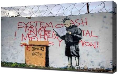 Amazon Com Banksy Ikea Graffiti Slogan Canvas Art Print