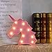 Pooqla LED Unicornio Night Light Lamp Kids Marquee Lights Unicorn Shape Signs Light Up Christmas Party Wall Decoration Battery Operated (Pink)