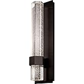 Kuzco Lighting Warwick 15" Wall Sconce | Bronze Finish | Modern LED Light | Vertical Up/Down Accent Glow | Clear Bubble Cryst