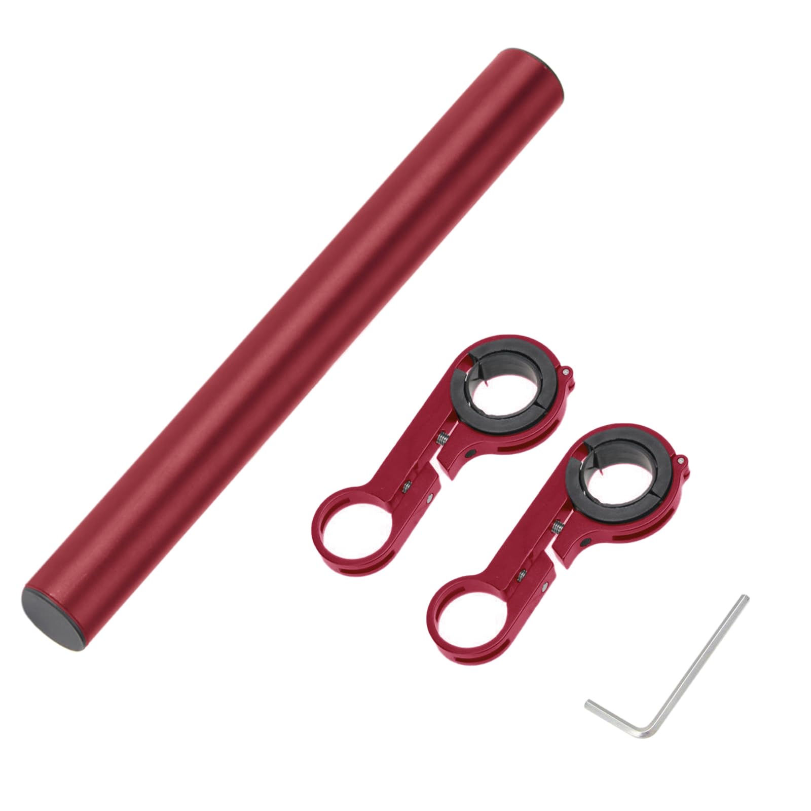 Huakaile 20cm Professional Handlebar Extension Frame Bike Handlebar Extend Bracket Double Bracket Cycling Equipment Extender Accessory (Red)