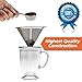 Pour Over Coffee Filter - Stainless Steel Reusable Coffee Maker and Paperless Coffee Dripper
