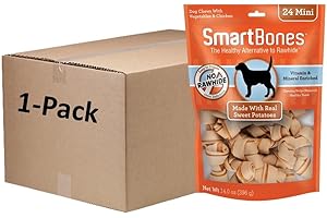 SmartBones Mini Chews With Real Sweet Potato, Rawhide-Free Chews For Dogs, 24 Count