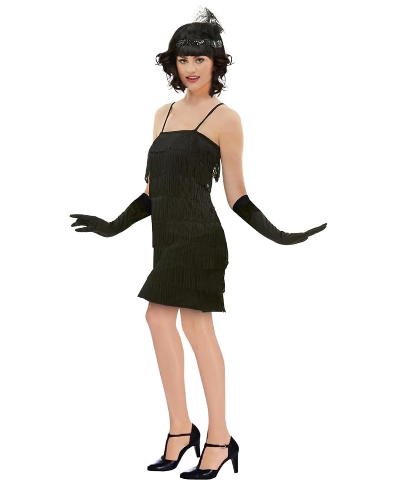 Funidelia Charleston 1920s Costume for Women, Includes Dress, Gloves and Headband, Cabaret - Outfit for Adults for Parties, Carnival and Halloween - Size 3XL